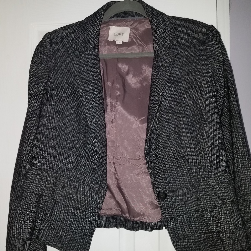 Dark gray tweed blazer